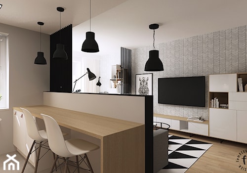 Salon z kuchnią - zdjęcie od Femberg Architektura Wnętrz