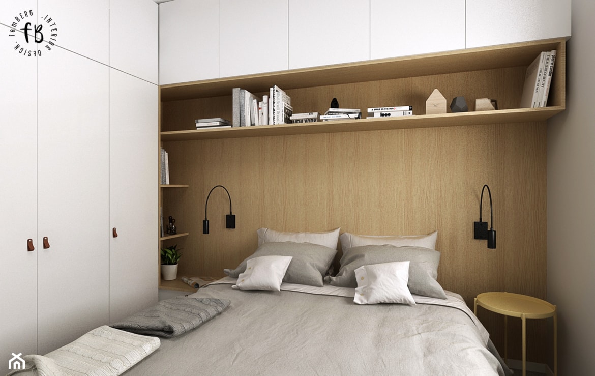 Mała biała sypialnia - zdjęcie od Femberg Architektura Wnętrz - Homebook