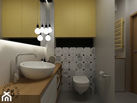 Aranżacje wnętrz - Łazienka: Żółty w łazience - Femberg Architektura Wnętrz. Przeglądaj, dodawaj i zapisuj najlepsze zdjęcia, pomysły i inspiracje designerskie. W bazie mamy już prawie milion fotografii!