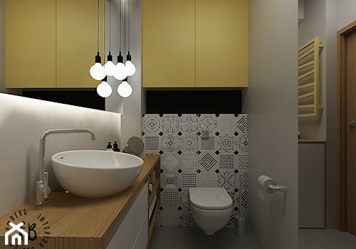 Żółty w łazience - zdjęcie od Femberg Architektura Wnętrz