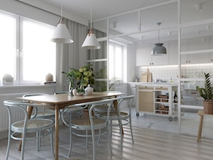 Mieszkanie Olsztyn - Jadalnia, styl skandynawski - zdjęcie od asymetric studio