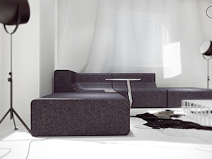 Mieszkanie_Gdańsk_CentralPark - Salon, styl minimalistyczny - zdjęcie od asymetric studio