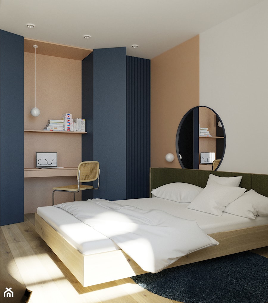 Mieszkanie Gdańsk Zaspa - Sypialnia, styl nowoczesny - zdjęcie od asymetric studio