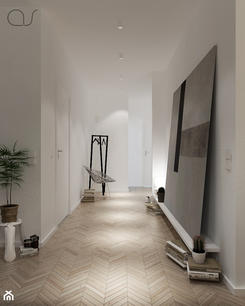 Mieszkanie_Gdynia_Orłowo - Średni biały hol / przedpokój, styl skandynawski - zdjęcie od asymetric studio