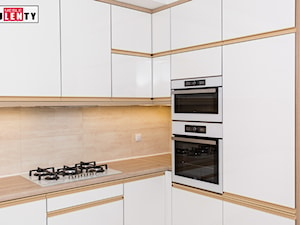 Meble kuchenne biało-beżowe - Kuchnia - zdjęcie od Meble na wymiar Kulenty