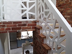 Balustrada ażurowa MDF Nowoczesny Geometryczny wzór Biała 