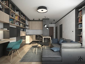 Mieszkanie w Warszawie - Salon - zdjęcie od KamińskaStańczak