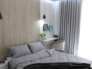 Eleganckie, nowoczesne, jasne mieszkanie w apartamentowcu - Średnia biała sypialnia, styl nowoczesny - zdjęcie od MK HOME