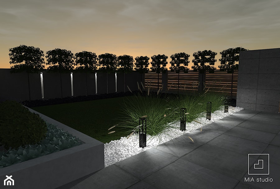 Ogród z basenem - Ogród, styl nowoczesny - zdjęcie od MIA studio