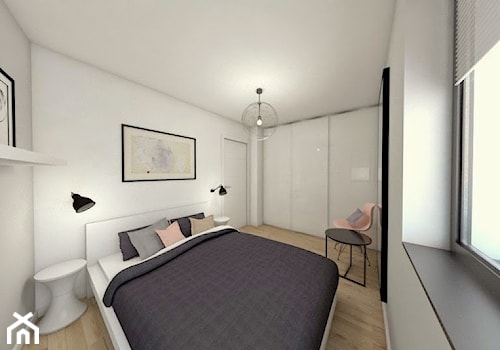 dom we Francji - Średnia biała sypialnia, styl nowoczesny - zdjęcie od StudioAtoato