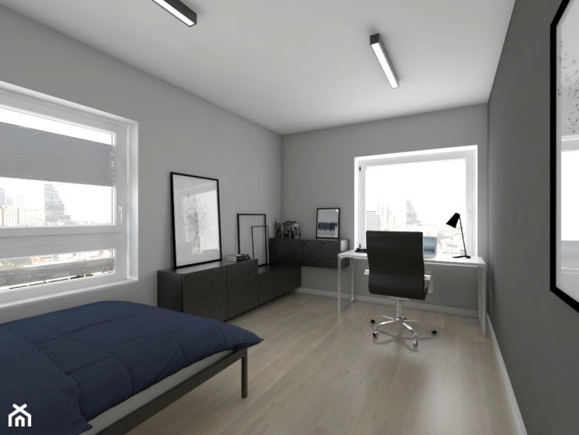 apartament minimalizm - Biuro, styl minimalistyczny - zdjęcie od StudioAtoato