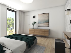 sypialnia z widokiem na ogród - zdjęcie od StudioAtoato