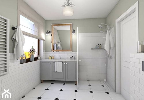 rezydencja styl klasyczny - Średnia łazienka z oknem, styl tradycyjny - zdjęcie od StudioAtoato
