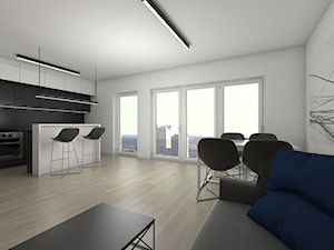 apartament minimalizm - Salon, styl minimalistyczny - zdjęcie od StudioAtoato