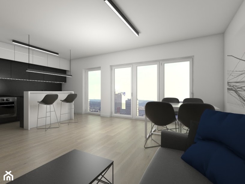 apartament minimalizm - Salon, styl minimalistyczny - zdjęcie od StudioAtoato