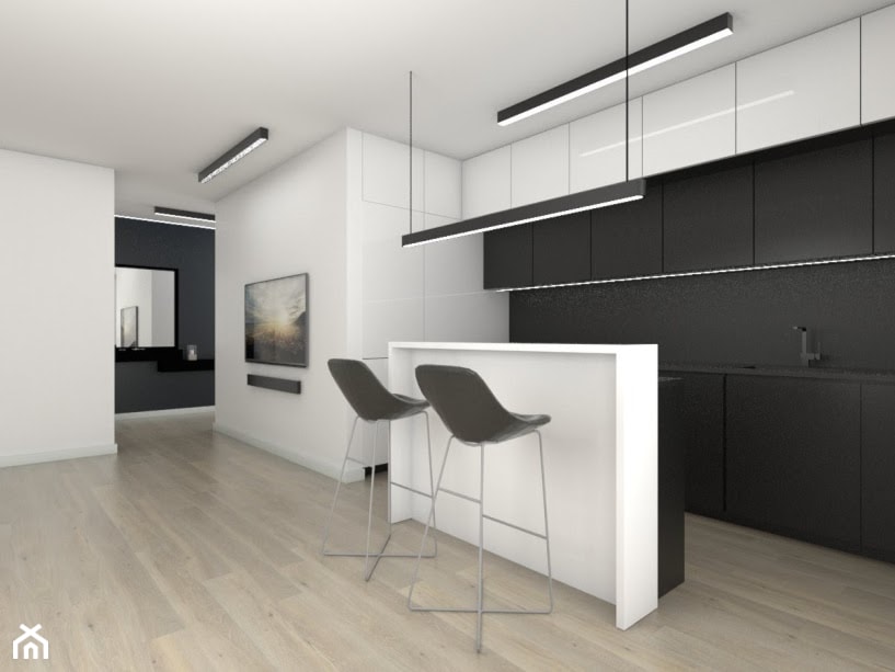 apartament minimalizm - Kuchnia, styl minimalistyczny - zdjęcie od StudioAtoato