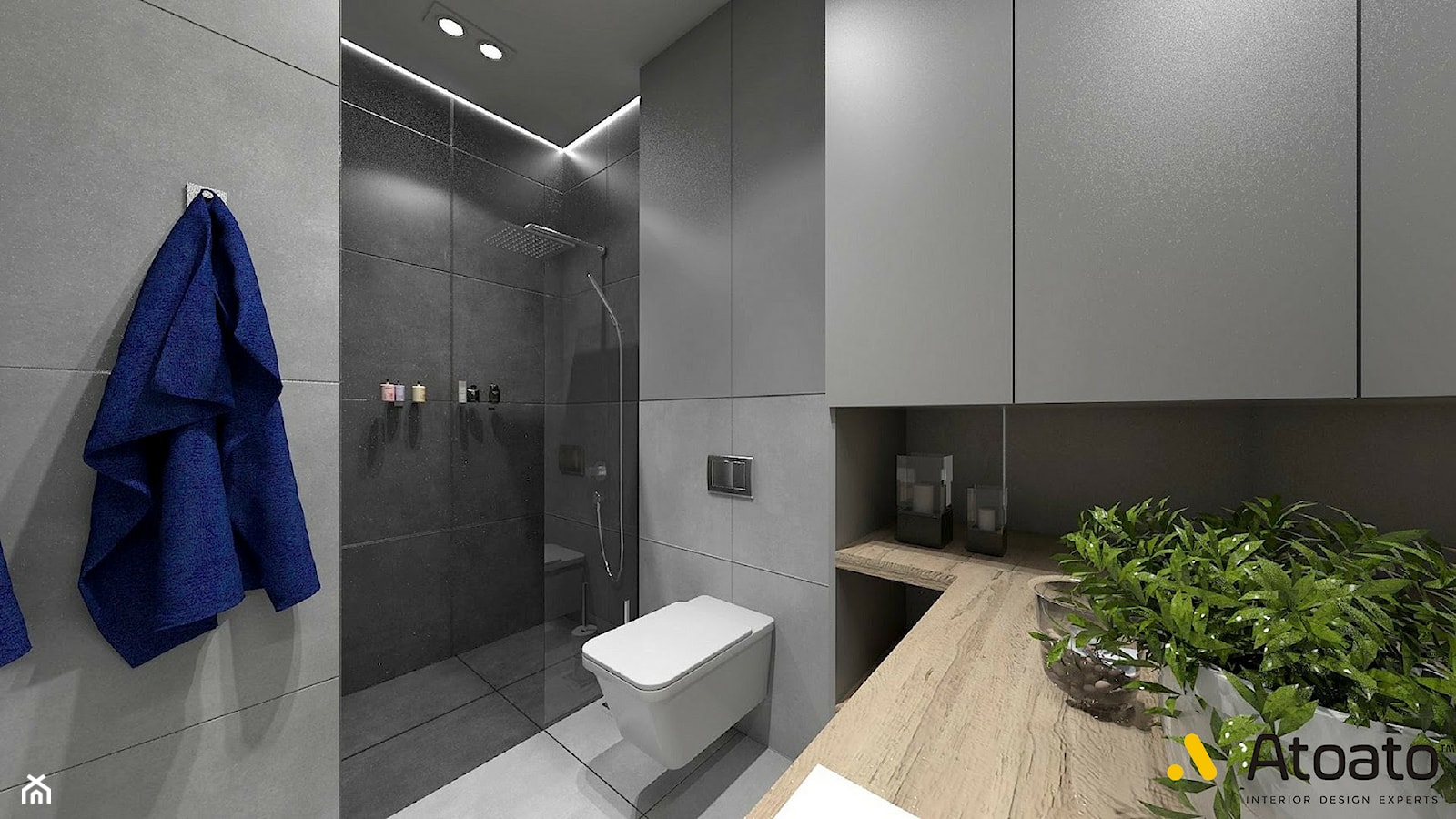łazienka w stylu skandynawskim - zdjęcie od StudioAtoato - Homebook