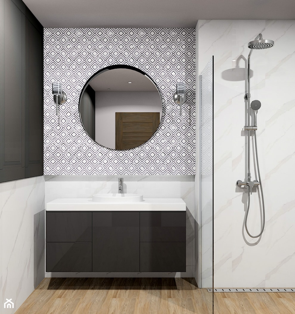 Klasyczna łazienka z natryskiem - zdjęcie od kaflando - Homebook