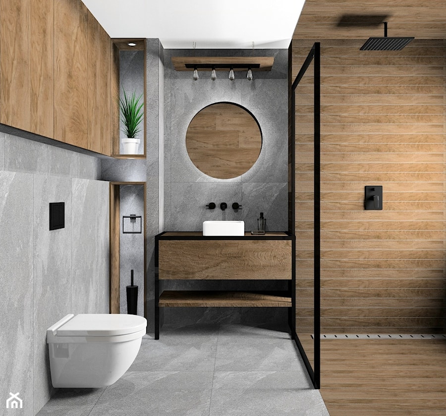 Łazienka - imitacja szarego łupka - zdjęcie od kaflando