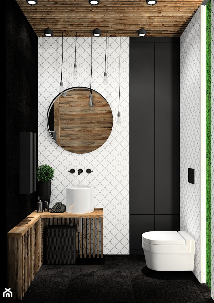 WC z arabeską i łupkiem Black Slate 120x60 - zdjęcie od kaflando - Homebook
