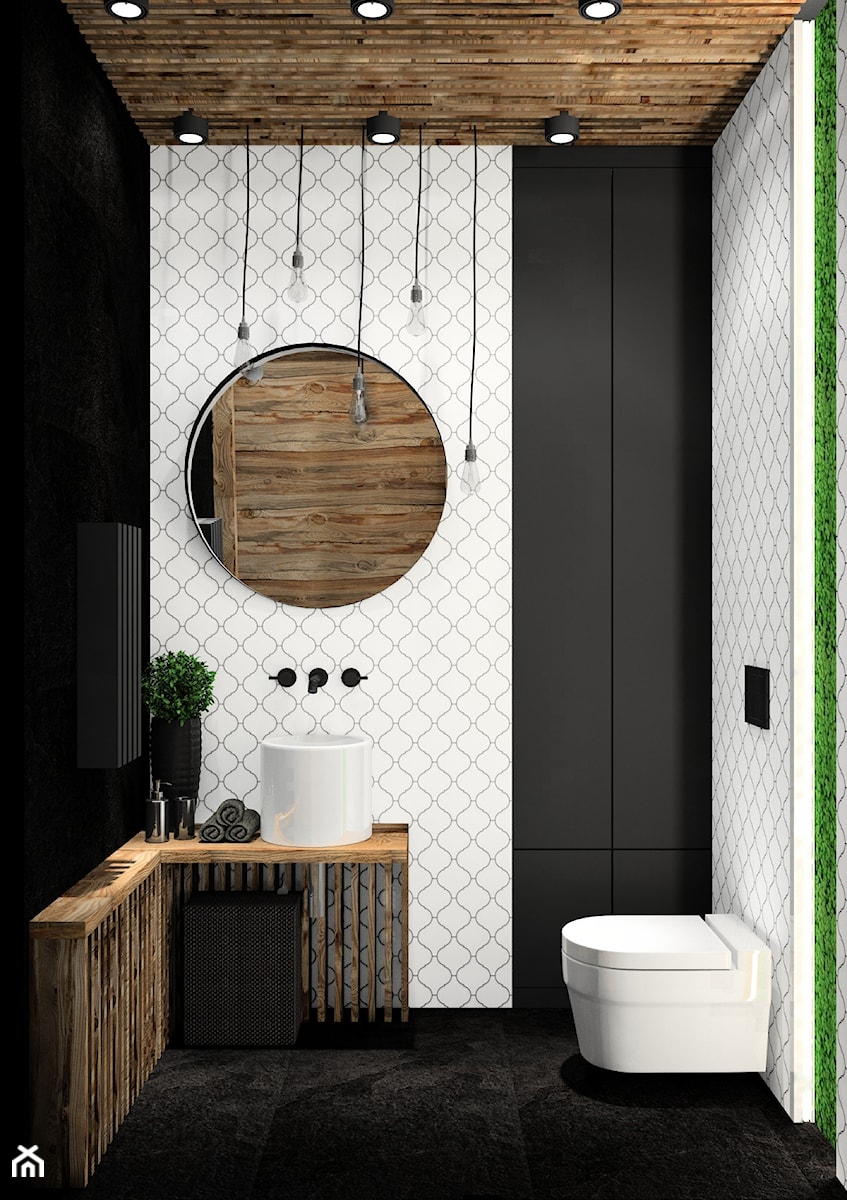 WC z arabeską i łupkiem Black Slate 120x60 - zdjęcie od kaflando