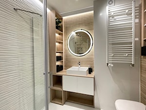 łazienka BIEL i DREWNO 3D - zdjęcie od kaflando