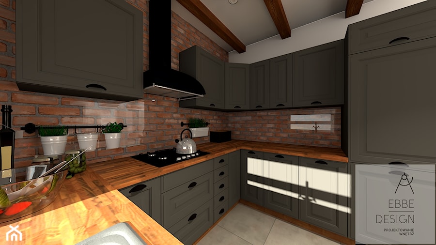 Mieszkanie 55m2 - Kuchnia, styl glamour - zdjęcie od EBBE Design Projektowanie Wnętrz