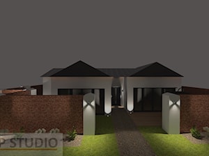 oświetlenie zewnętrzne domu jednorodzinnego - zdjęcie od EBBE Design Projektowanie Wnętrz