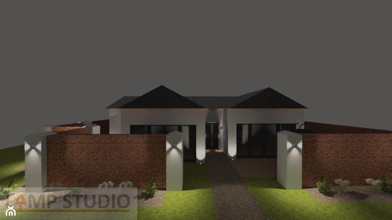 oświetlenie zewnętrzne domu jednorodzinnego - zdjęcie od EBBE Design Projektowanie Wnętrz - Homebook