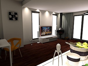 Dom jednorodzinny 5 - Salon, styl nowoczesny - zdjęcie od EBBE Design Projektowanie Wnętrz