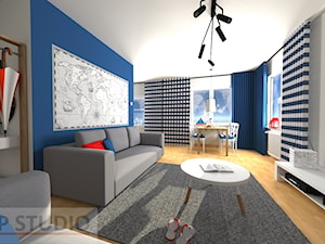 Mieszkanie na wynajem - Salon, styl skandynawski - zdjęcie od EBBE Design Projektowanie Wnętrz