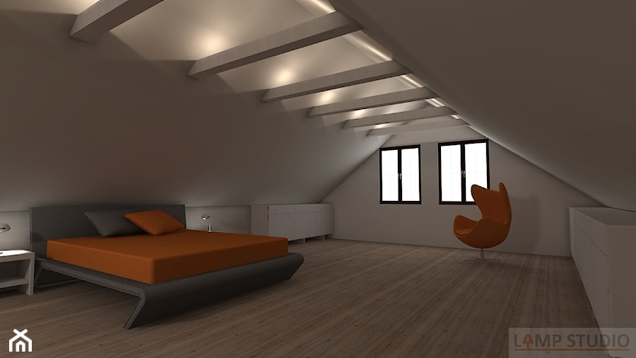 Dom jednorodzinny 5 - Sypialnia, styl minimalistyczny - zdjęcie od EBBE Design Projektowanie Wnętrz