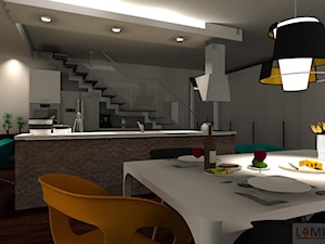 Dom jednorodzinny 5 - Jadalnia, styl nowoczesny - zdjęcie od EBBE Design Projektowanie Wnętrz