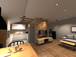 Salon z kuchnią - zdjęcie od EBBE Design Projektowanie Wnętrz