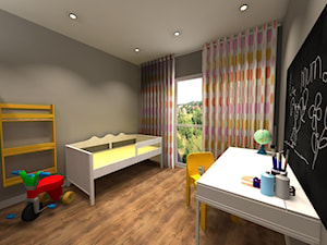 Pokój dziecka 1 - Średni czarny szary pokój dziecka dla dziecka dla chłopca dla dziewczynki - zdjęcie od EBBE Design Projektowanie Wnętrz