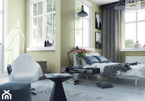 Kolekcja Tikkurila Color Now - Mała średnia zielona sypialnia - zdjęcie od Tikkurila