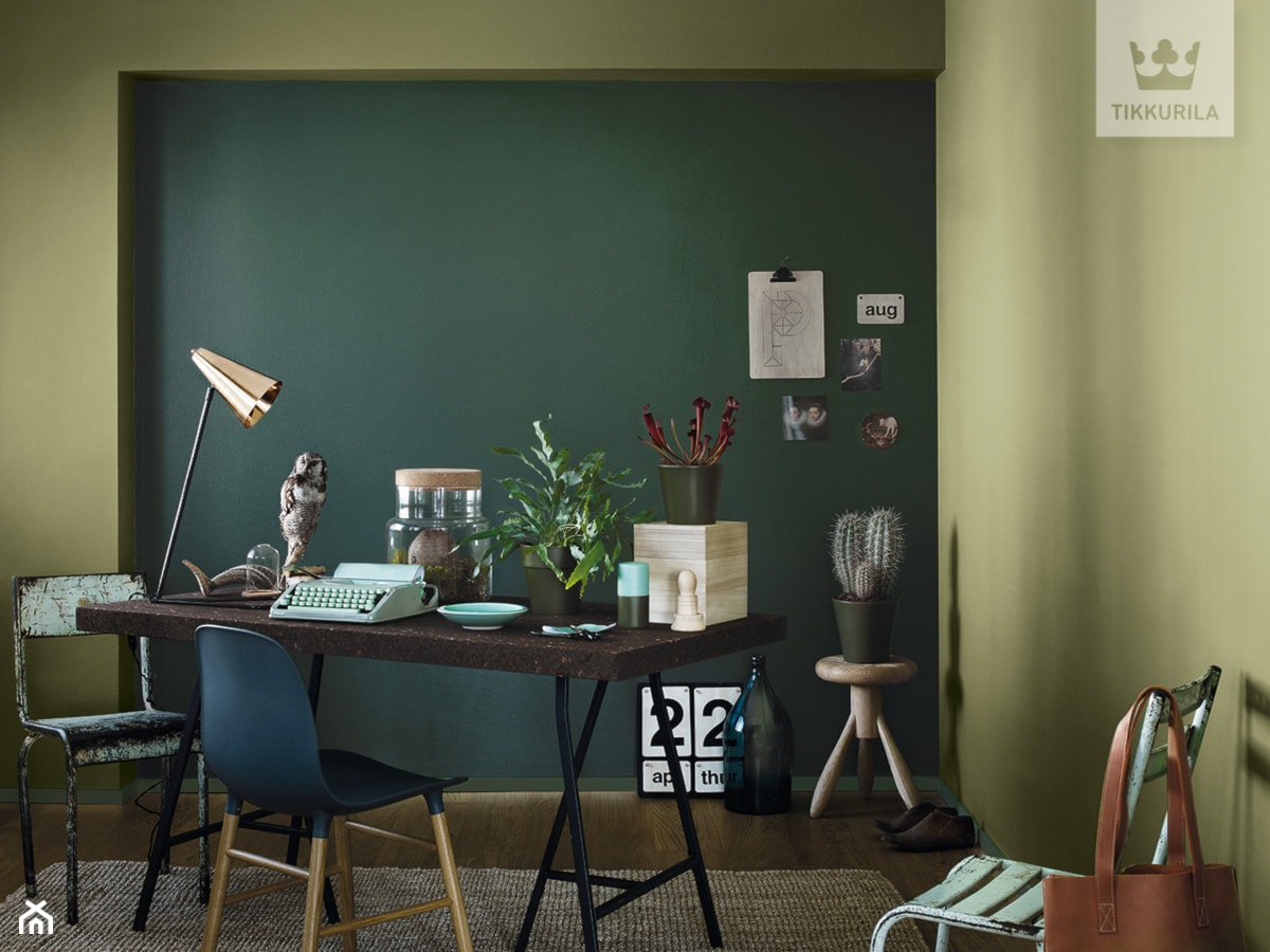 Kolekcja Tikkurila Color Now - Małe czarne zielone biuro - zdjęcie od Tikkurila - Homebook
