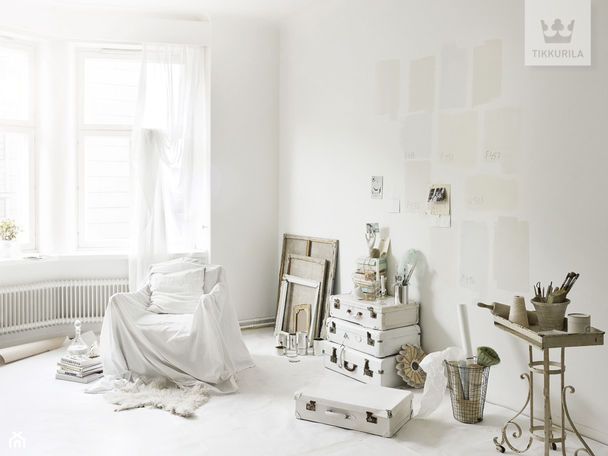 Kolekcja Tikkurila Color Now - Średni biały salon, styl skandynawski - zdjęcie od Tikkurila - Homebook