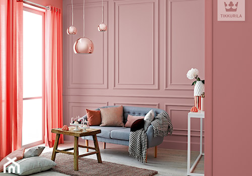 Kolekcja Tikkurila Color Now - Mały różowy salon, styl nowoczesny - zdjęcie od Tikkurila