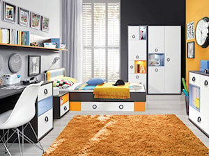 Kolekcja Colors - Średni czarny pomarańczowy pokój dziecka dla nastolatka dla chłopca, styl nowoczesny - zdjęcie od FORTE