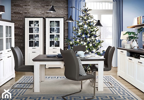 Kolekcja Gasparo - Średnia niebieska jadalnia jako osobne pomieszczenie, styl skandynawski - zdjęcie od FORTE