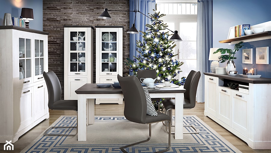 Kolekcja Gasparo - Średnia niebieska jadalnia jako osobne pomieszczenie, styl skandynawski - zdjęcie od FORTE