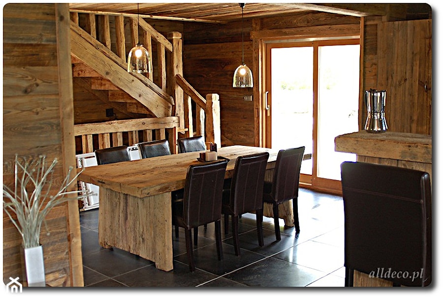 Wnętrza w starym drewnie - Salon, styl rustykalny - zdjęcie od alldeco