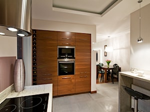 Ząbki - Średnia otwarta z zabudowaną lodówką kuchnia, styl nowoczesny - zdjęcie od BB Studio - Projektowanie Wnętrz