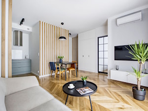 Małe mieszkanie Praga Północ - Salon, styl nowoczesny - zdjęcie od BB Studio - Projektowanie Wnętrz