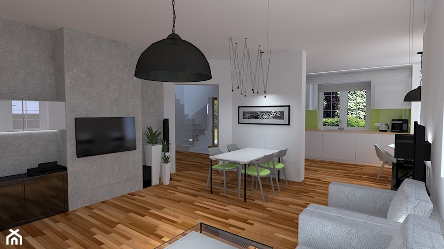 Salon w domu jednorodzinnym na /bielanach - Kuchnia, styl nowoczesny - zdjęcie od Projekt Simple by Prokop Sylwia