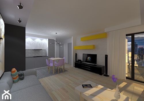 Mieszkanie dla podróżników - Salon, styl nowoczesny - zdjęcie od Projekt Simple by Prokop Sylwia