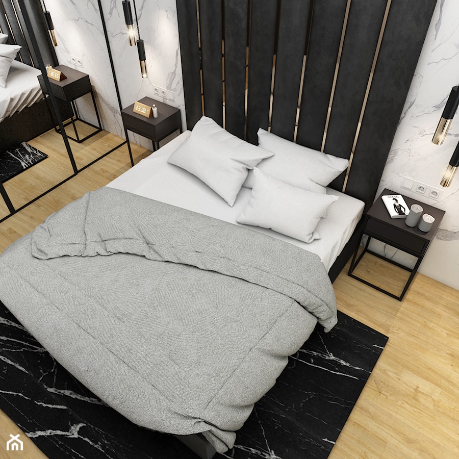 Nowoczesna sypialnia z marmurem - zdjęcie od NOI CONCEPT
