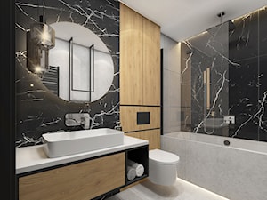 Funkcjonalna i elegancka łazienka z dodatkiem marmuru - zdjęcie od NOI CONCEPT