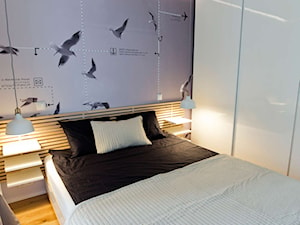 Marynistyczna sypialnia - zdjęcie od Michał Hoffmann projektant wnętrz
